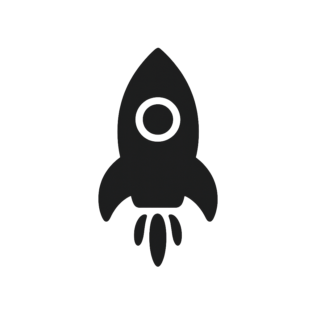 A simple rocketship icon